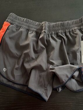 Colosseum Women’s Gray Athletic Shorts with Orange Trim